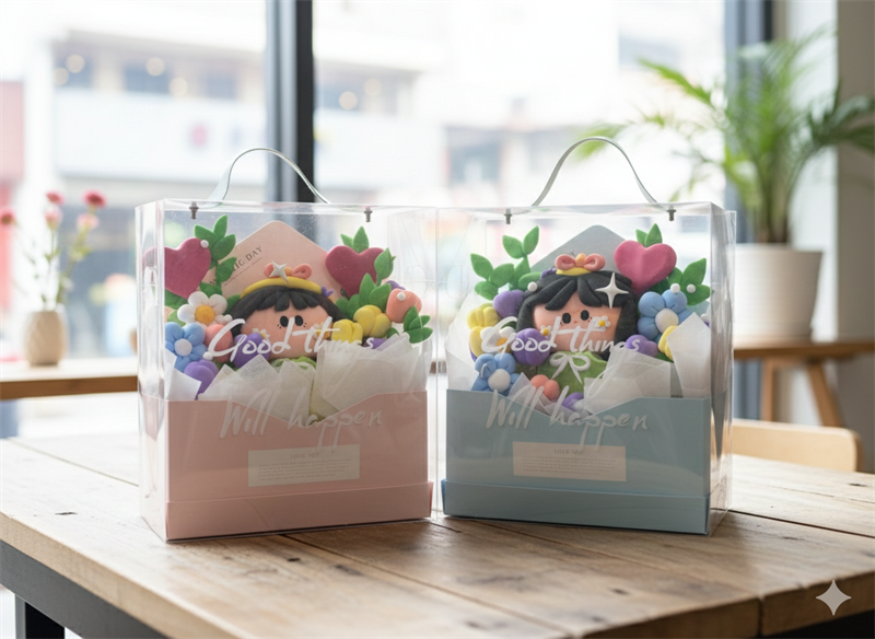  Hộp vali hoa đất sét 