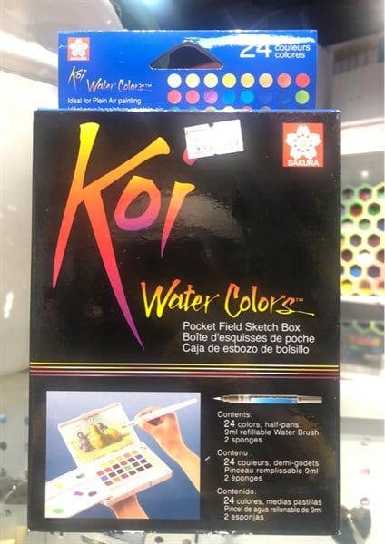  Màu nước Koi Water Color bộ 24 màu có cọ nước 