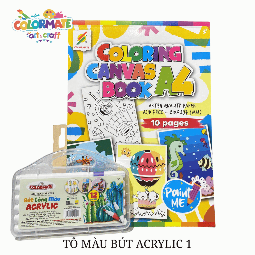  Combo TÔ MÀU BÚT ACRYLIC 1 