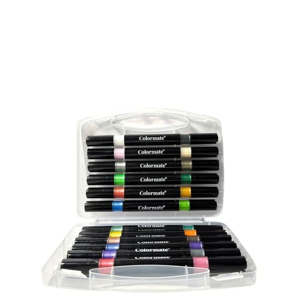  12 Bút lông 2 đầu Glitter Acrylic 