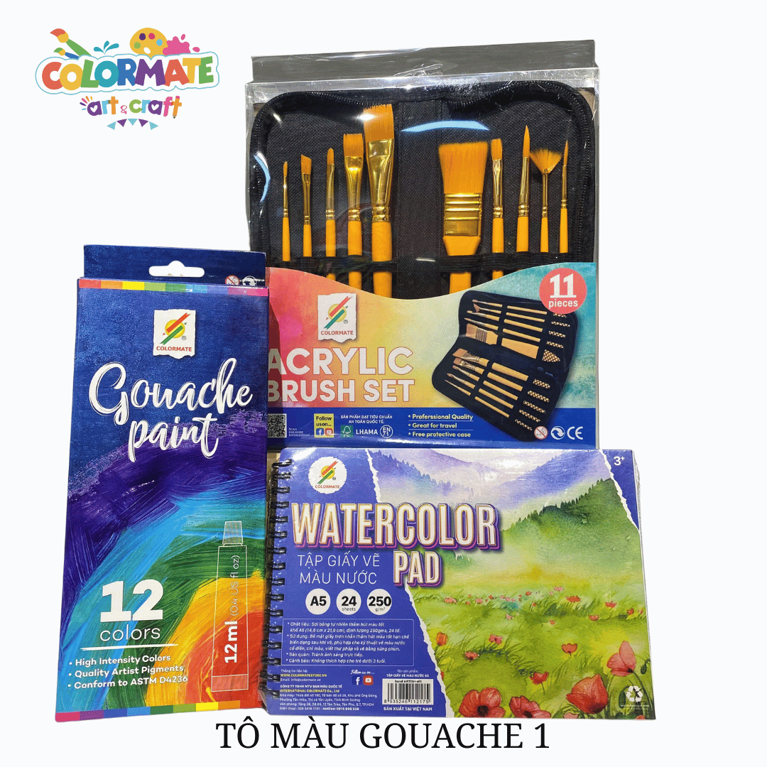  Combo VẼ TRANH MÀU GOUACHE 1 