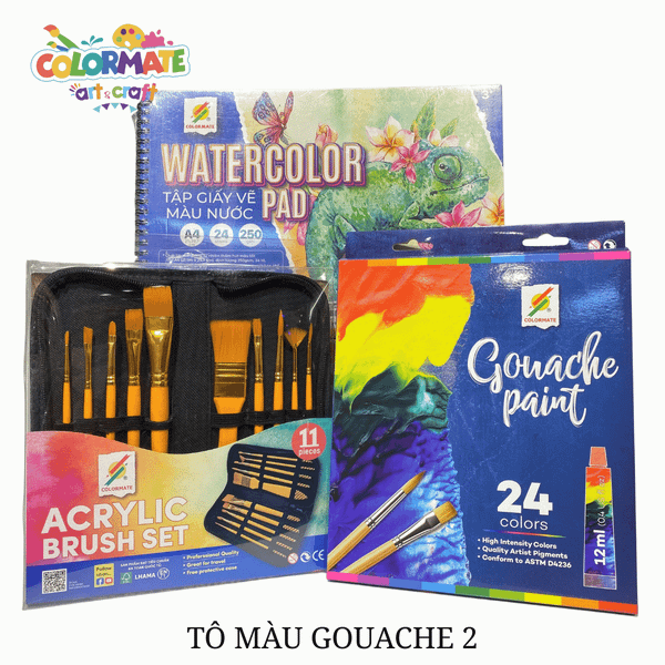  Combo VẼ TRANH MÀU GOUACHE 2 