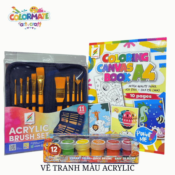  Combo VẼ TRANH MÀU ACRYLIC 