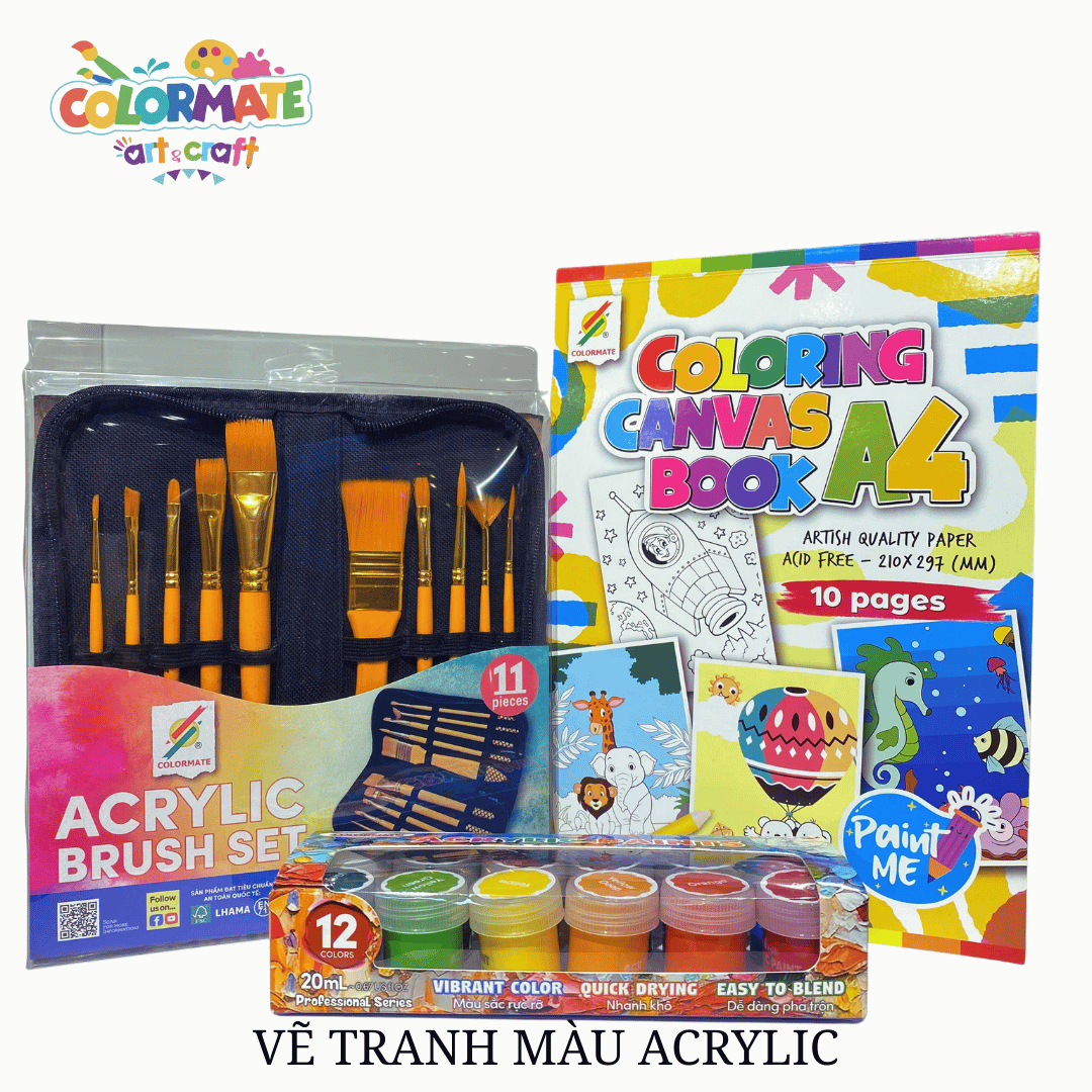  Combo VẼ TRANH MÀU ACRYLIC 