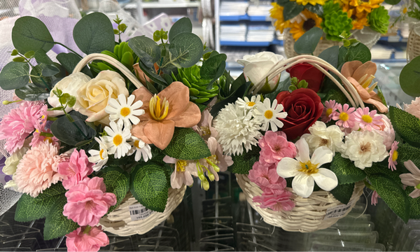  Giỏ hoa mây mix mini 