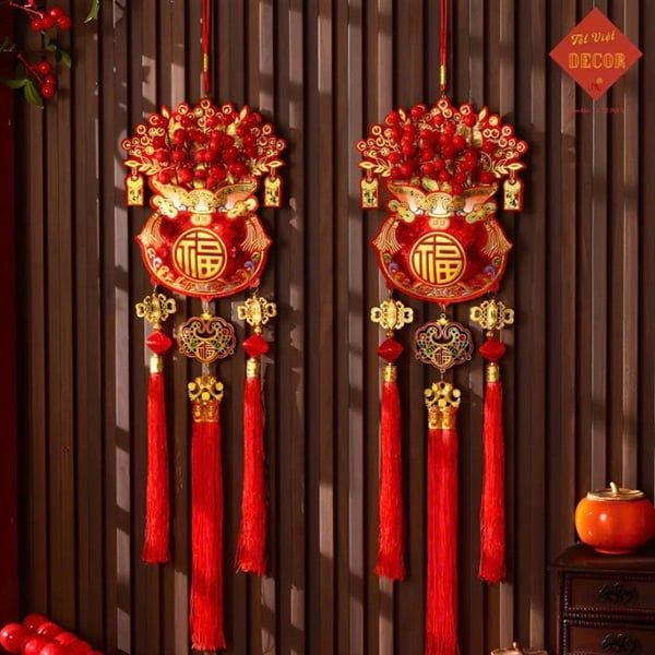  Liễn Treo Cặp Túi Đào Đông 