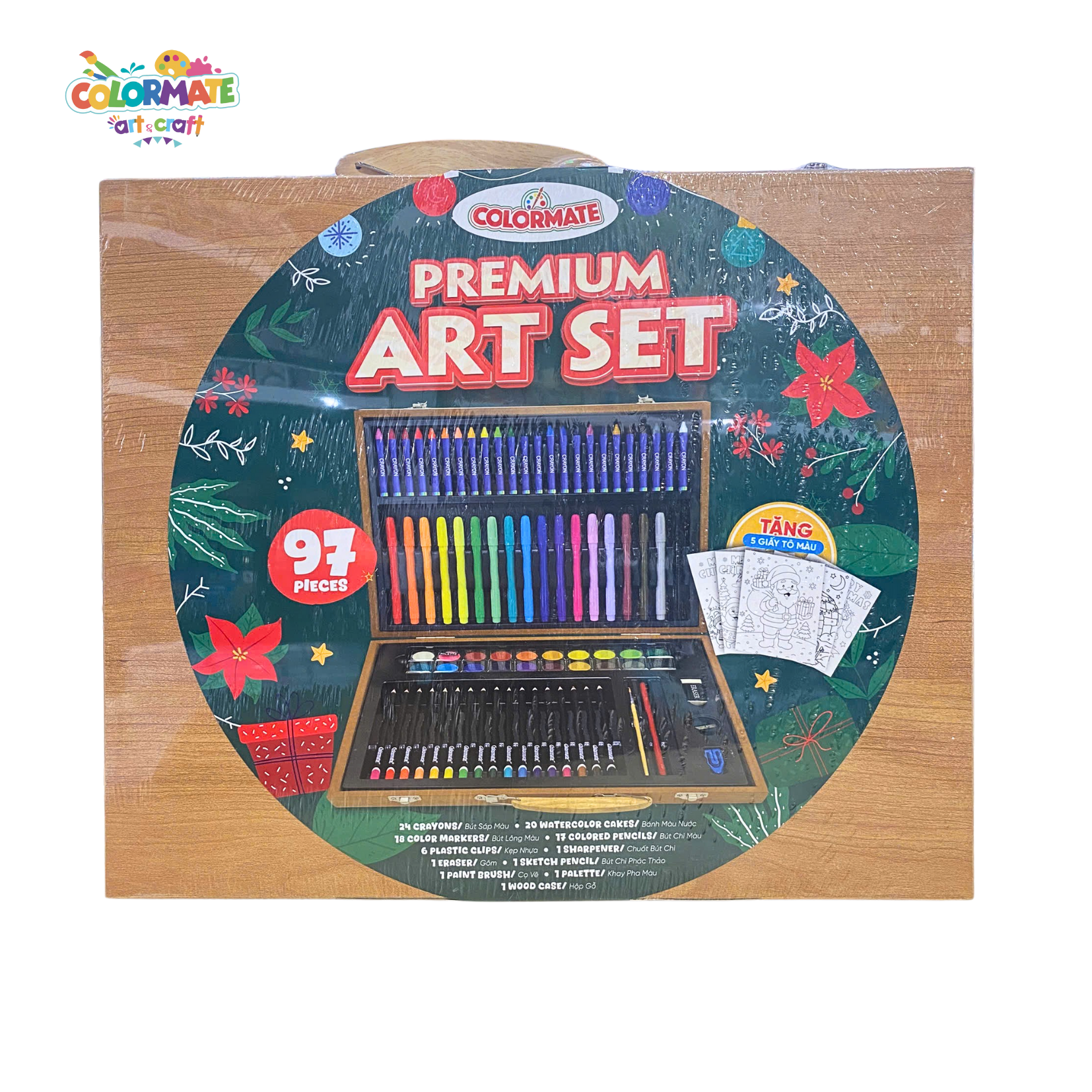  Bộ màu vẽ hộp gỗ M 97 