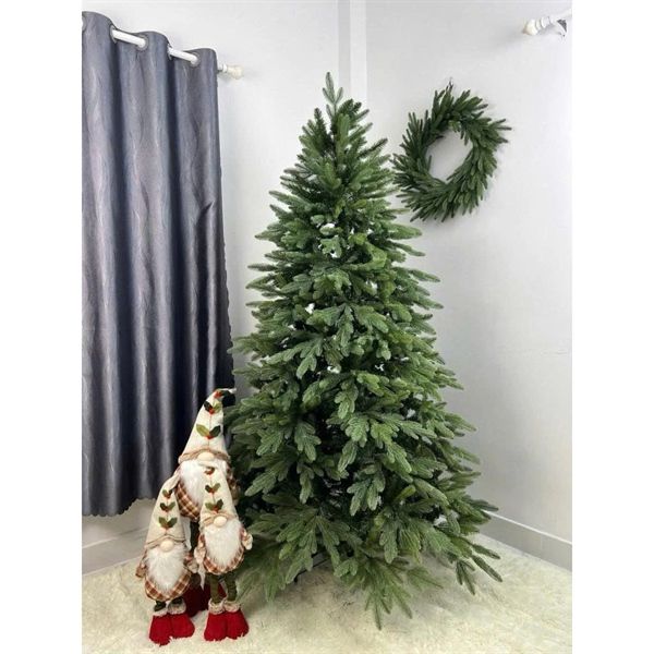  Cây thông trang trí PE xanh tán rũ 2.1m-NAN 