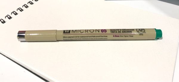  Bút kim vẽ kỹ thuật Pigma Micron 05 Màu Xanh Lá 