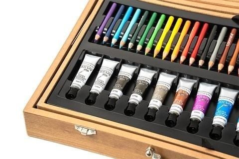  Bộ Màu Vẽ Hộp Gỗ MS-215W-Colormate 