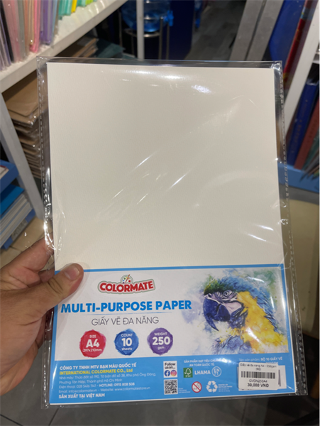  Giấy vẽ đa năng A4 - 250gsm 
