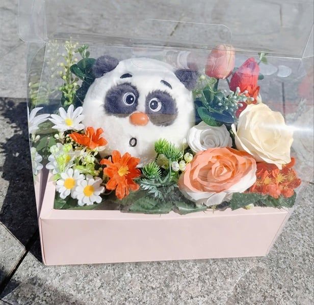  Hộp hoa gấu mix 