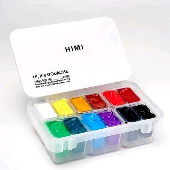  HIMI 12 COLORS 12G GOUACHE PAINT SET (BASIC COLOUR) 