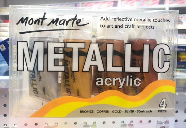  Bộ 4 Chai Màu Metallic Acrylic 50ml 