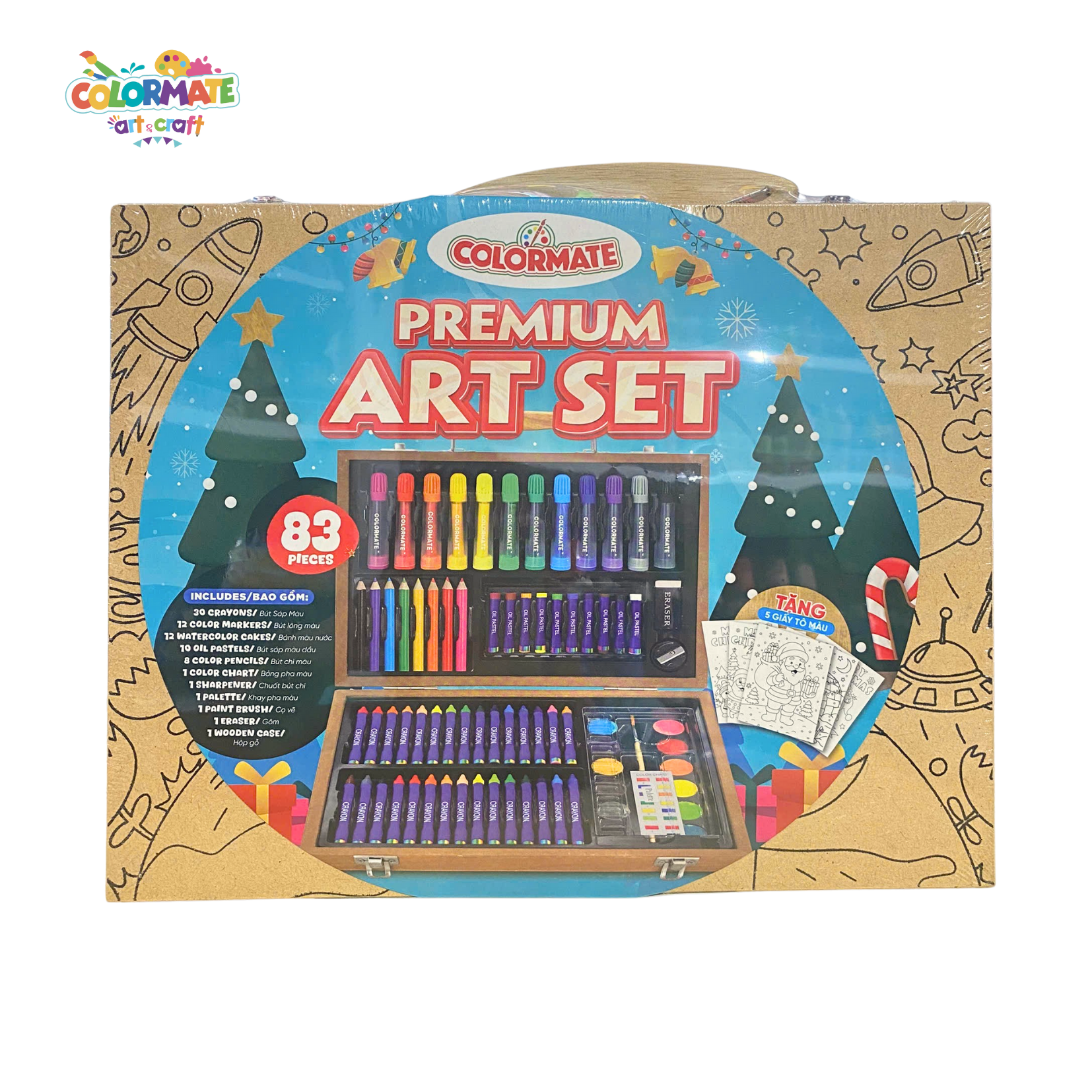  Bộ màu vẽ hộp gỗ M 83 