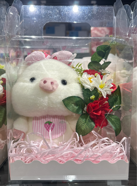  Hộp hoa đáy sóng mix Gấu 