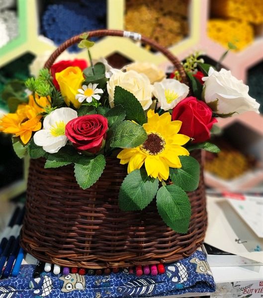  GIỎ HOA OVAL NHỎ 13X15X28 