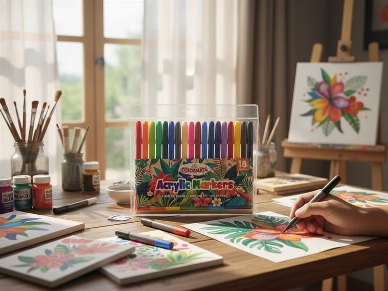  18 Bút lông màu Acrylic 