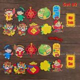  Set 10 Tag gỗ treo trang trí tết 