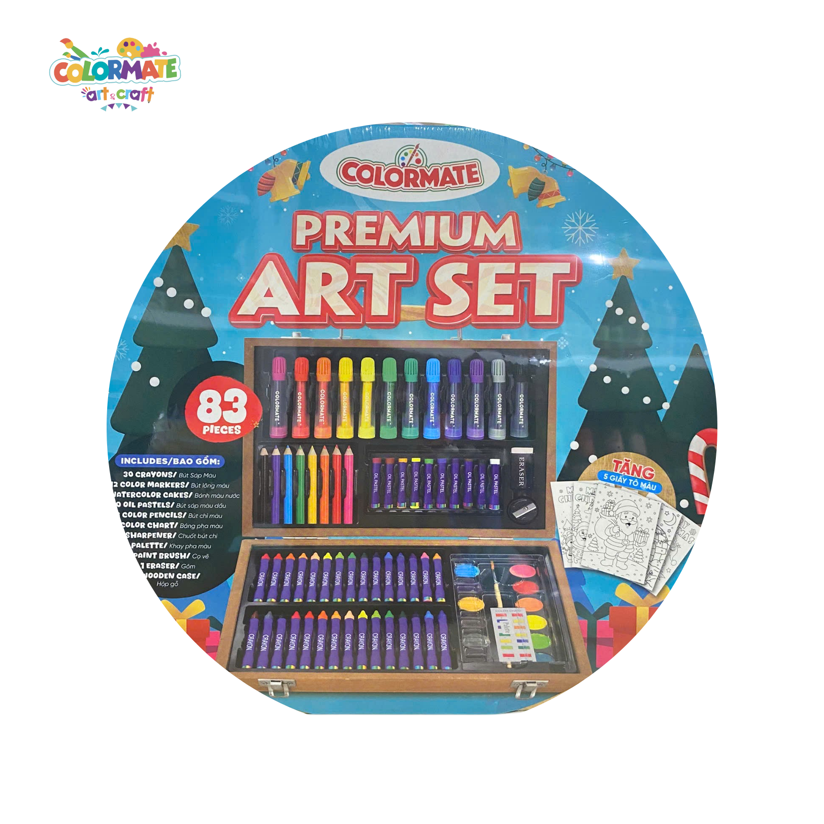  Bộ màu vẽ hộp gỗ M 83 