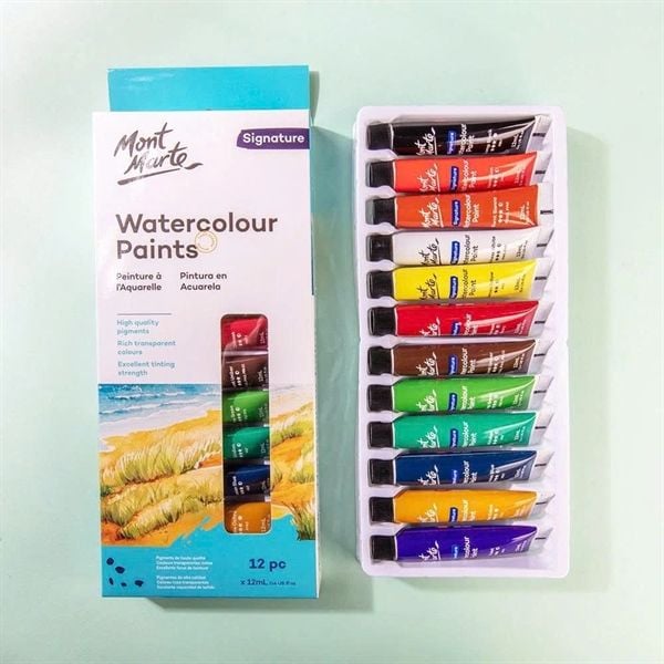 MM Watercolour Paint Set 12pc x 12ml (NEW) 