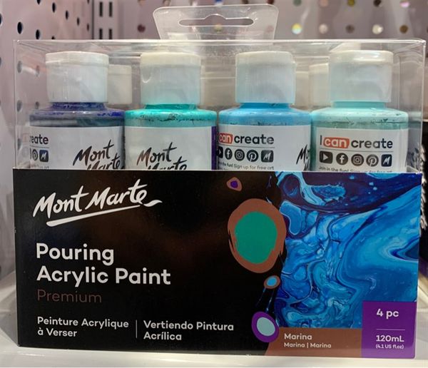  MM Pouring Acrylic 120Ml 4Pc - Marina 