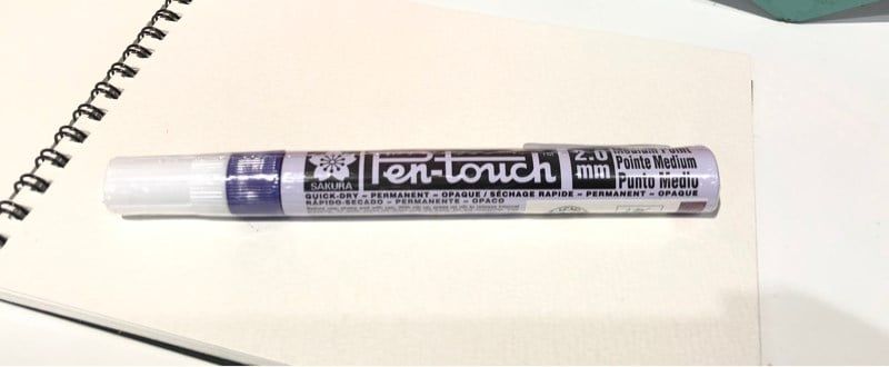  Bút lông Pen-touch nét vừa 2.0mm, màu Tím 