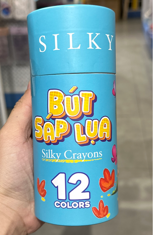  Bút sáp lụa 12 cây 