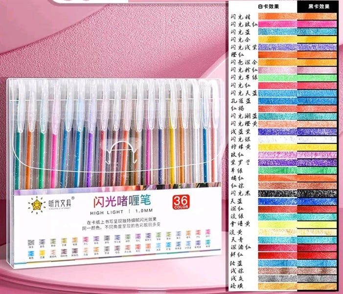  Bộ Bút Gel Ánh Kim 36 