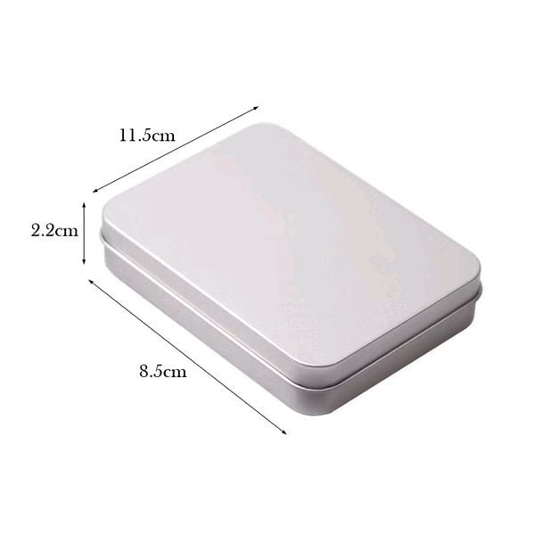  Hộp thiếc rỗng mini 11.5x8.5x2.2cm 