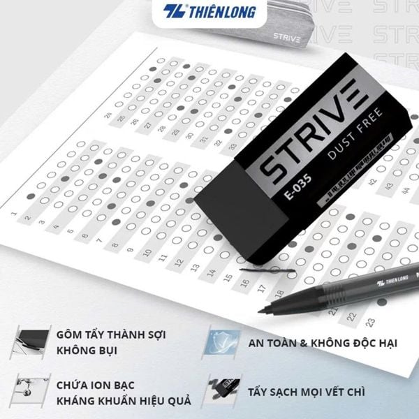 Gôm Tẩy Strive Dust Free Thiên Long E-035 