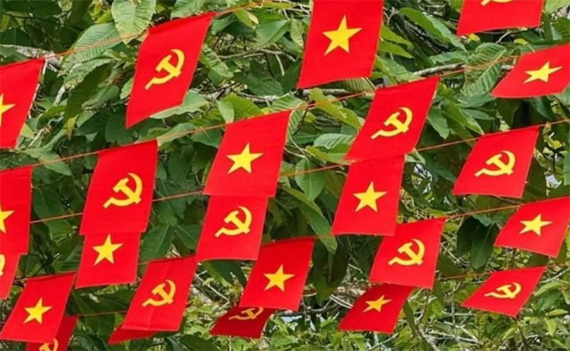  Dây cờ lụa 2 mặt, 10m 