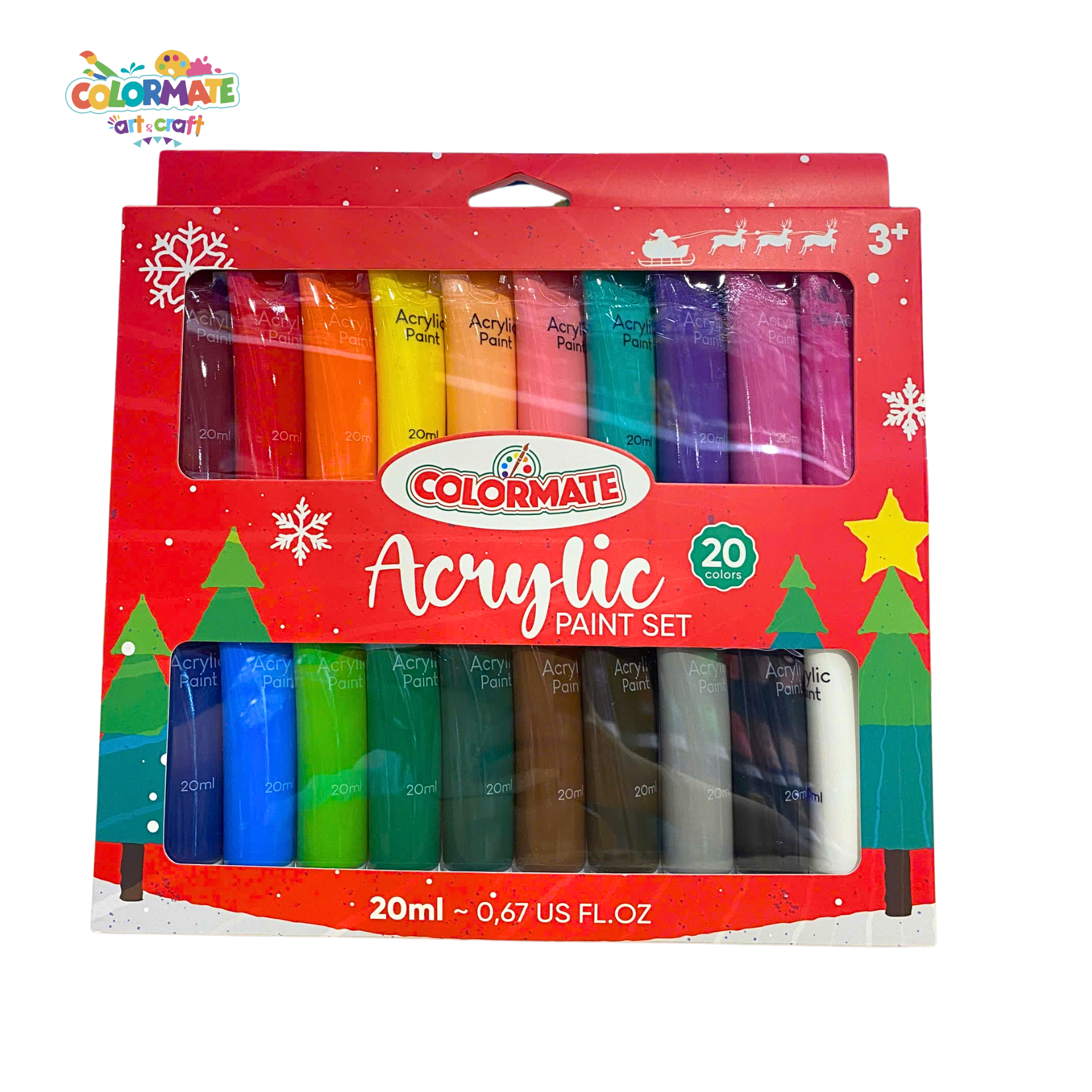  20 tuýp màu vẽ Acrylic 20ml 