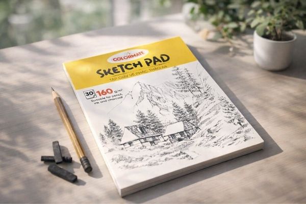  Tập giấy vẽ phác thảo khổ A4 