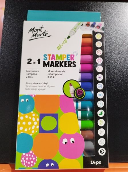  MM 2 in 1 Stamper Markers 14pc 