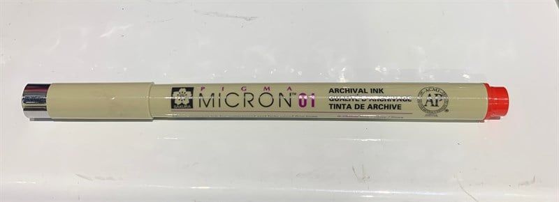  Bút kim vẽ kỹ thuật Pigma Micron 01, màu Đỏ 