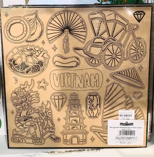  Khung Tranh Nhựa Canvas In Hình 12x12 inch 