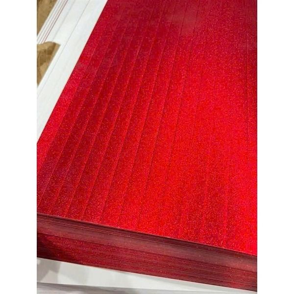  Giấy gấp quạt màu đỏ kim tuyến size 55x80cm 