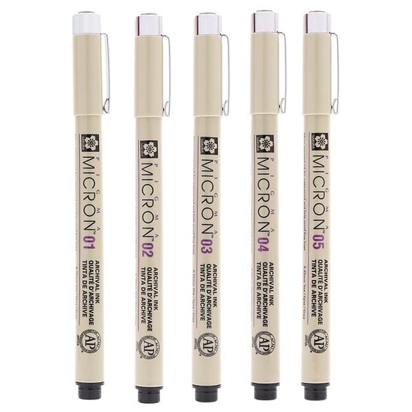  Bút Pigma Micron Bộ 6 Cây 