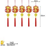  Dây treo nỉ nhung lộc kết đồng tiền 20cm 