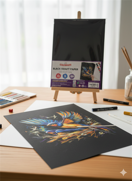  Giấy Kraft đen A4 - 250gsm 