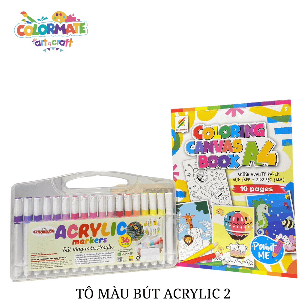  Combo TÔ MÀU BÚT ACRYLIC 2 