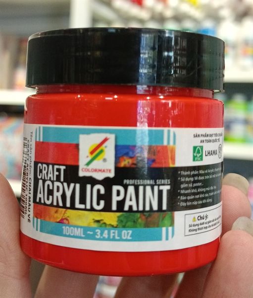  Chai màu vẽ Craft Acrylic 100ml-Colormate 