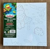  Tranh Tô Màu Số Hóa Pond Frogs 20x20cm 