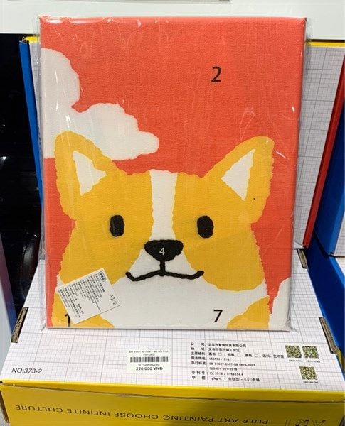  Bộ tranh số hóa màu nổi hình cún 