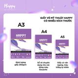  Sổ Happy Mix Media 200gsm A4 Gáy Keo 20 tờ 