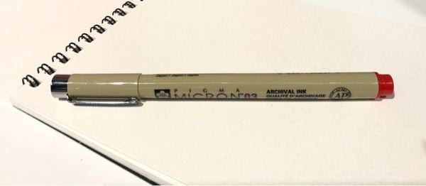  Bút kim vẽ kỹ thuật Pigma Micron 05 Màu Đỏ 