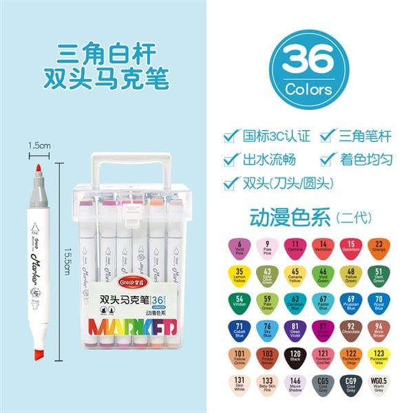  Hộp 36 Marker 2 Đầu 