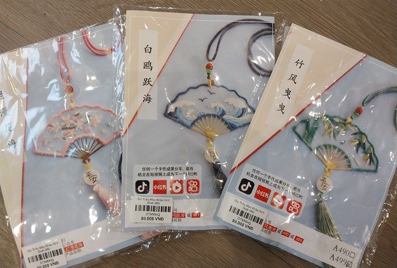  Diy Thêu Móc Khóa Hình Quạt 