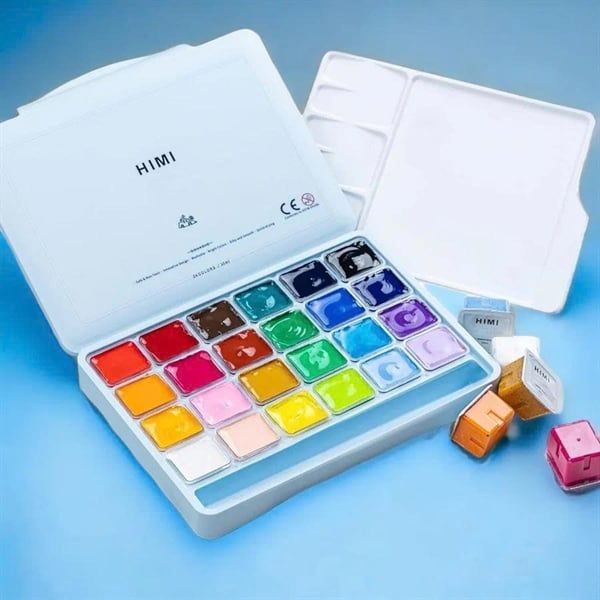  HIMI 24 Colors 30ml Gouache Paint Set Ice Blue Packaging 